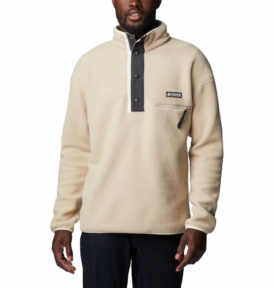 Columbia Men Beige Helvetia Half Snap Fleece Jacket
