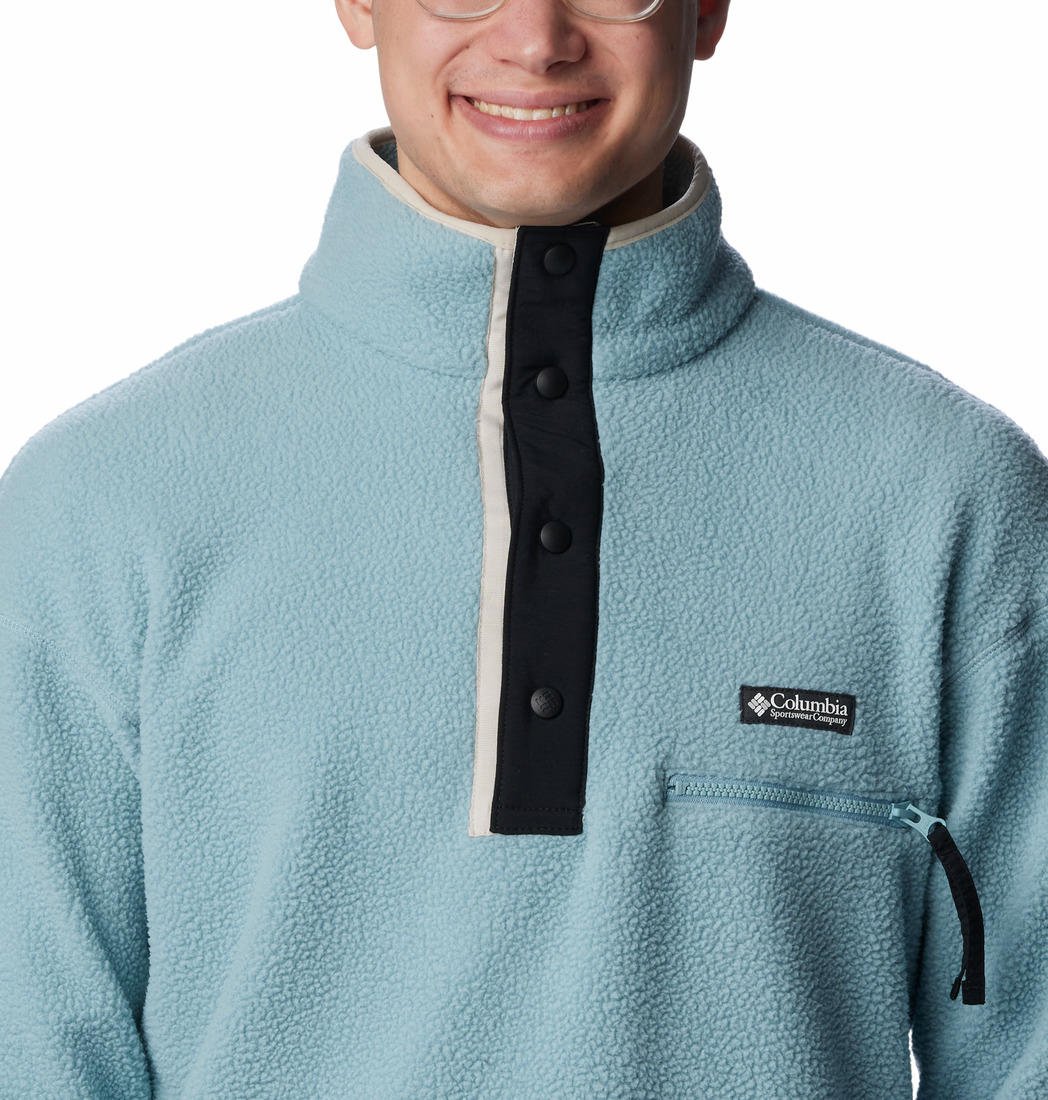 Columbia Men Blue Helvetia Half Snap Fleece Top
