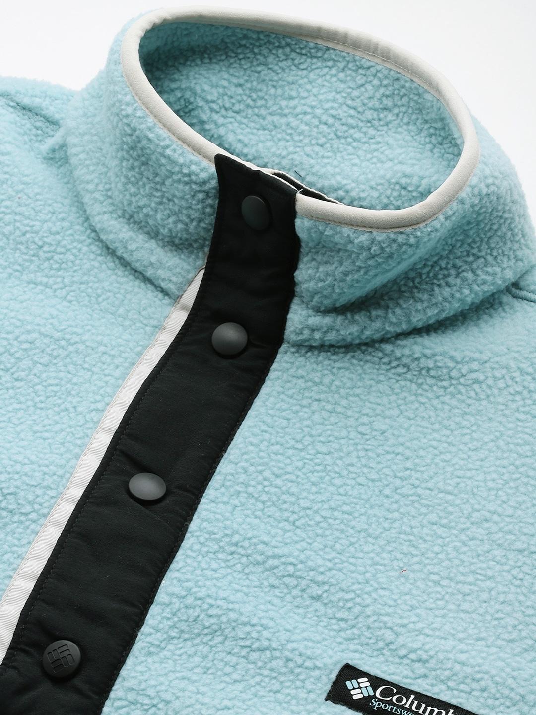 Columbia Men Blue Helvetia Half Snap Fleece Top