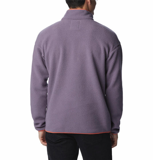 Columbia Men Purple Helvetia Half Snap Fleece Top