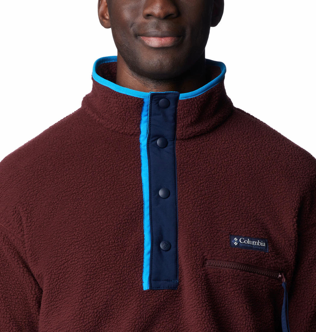 Columbia Men Purple Helvetia Half Snap Fleece Jacket