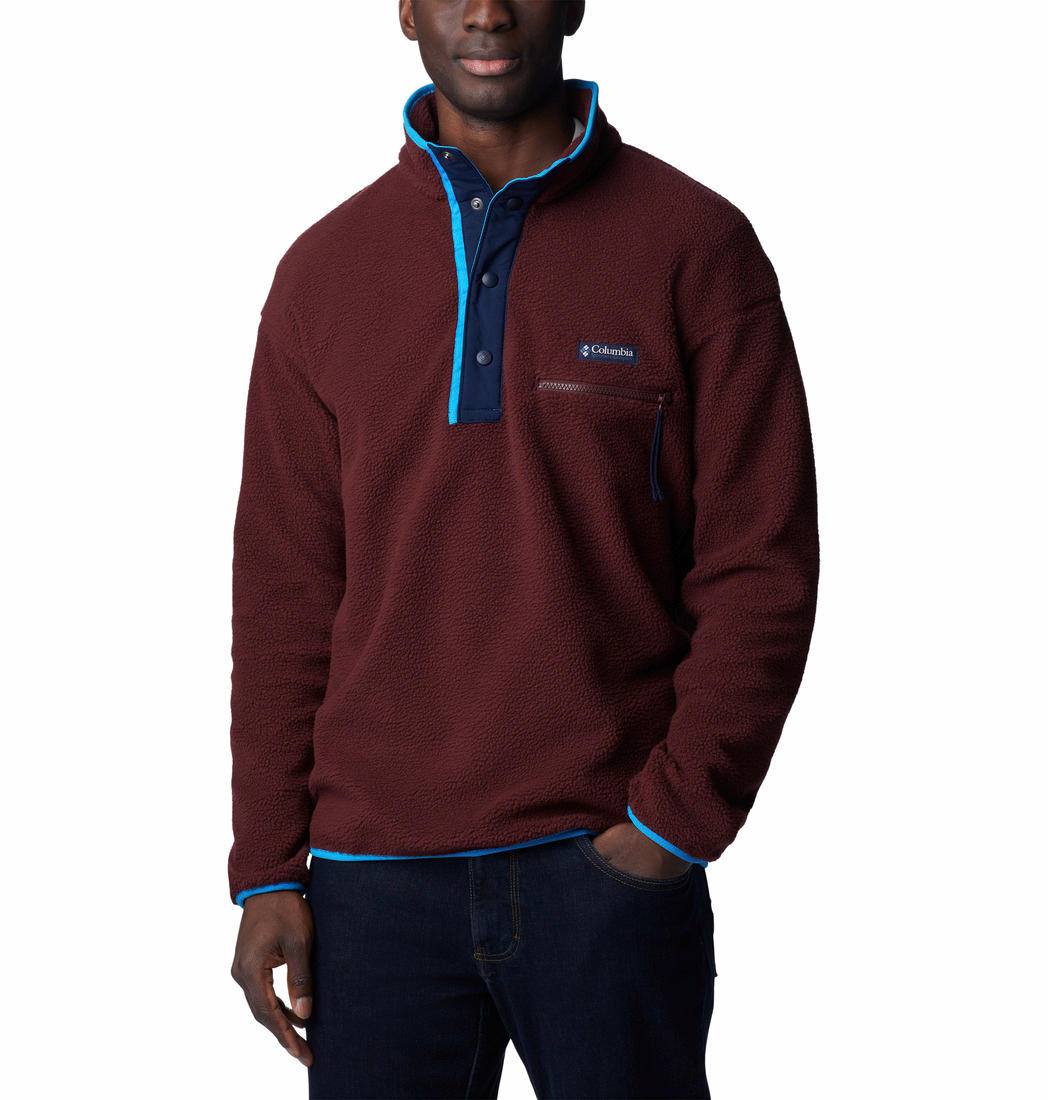 Columbia Men Purple Helvetia Half Snap Fleece Jacket