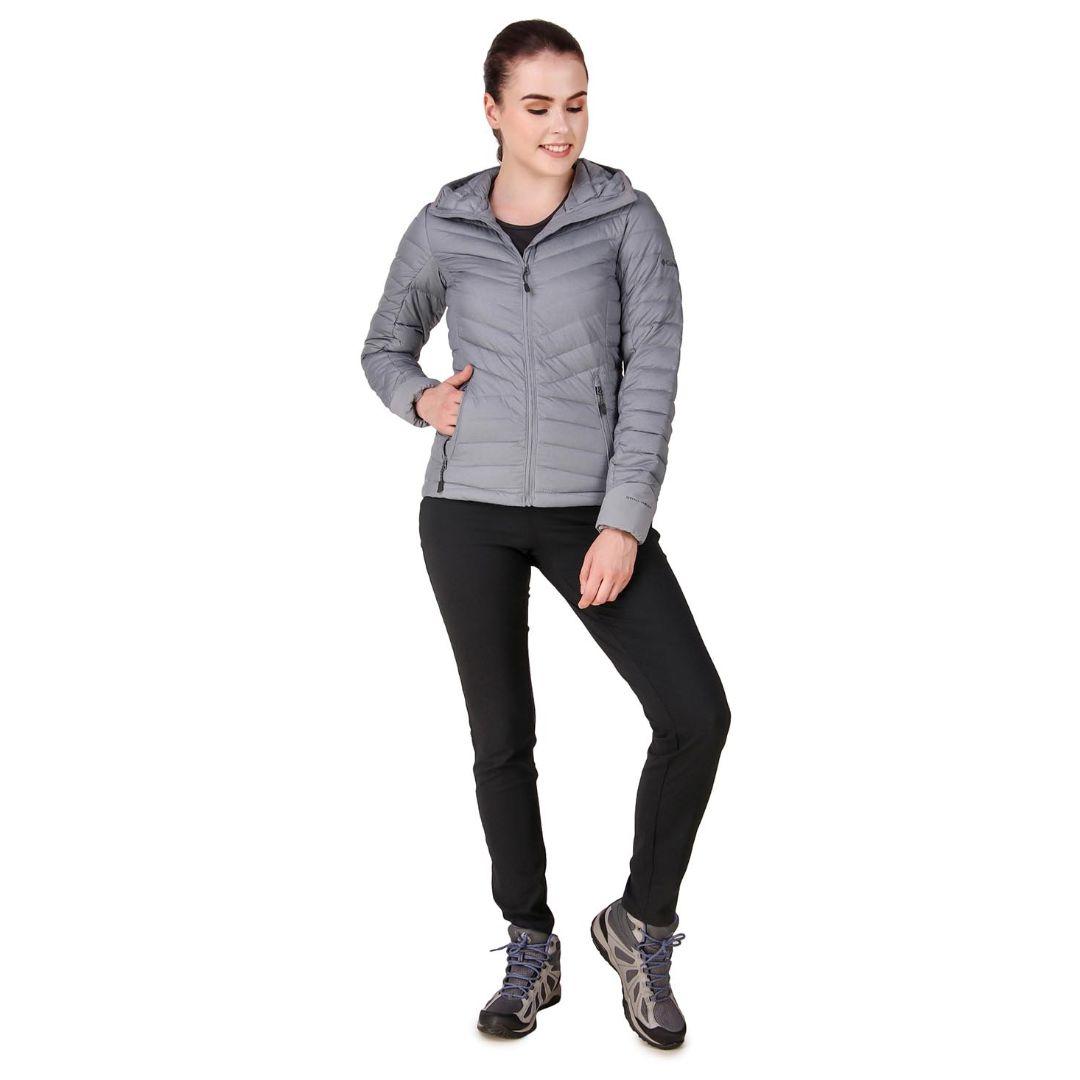 Columbia Women Grey Windgates Hooded Jacket