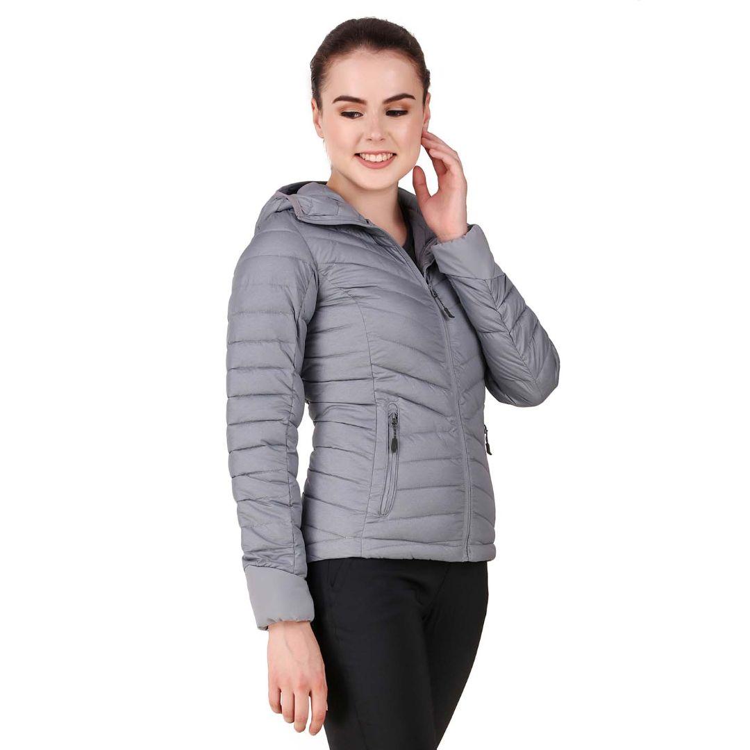 Columbia Women Grey Windgates Hooded Jacket