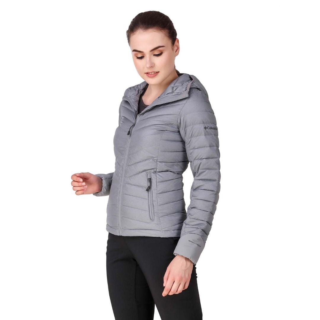 Columbia Women Grey Windgates Hooded Jacket