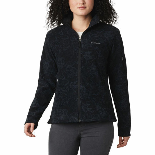 Columbia Women Black Fast Trek Printed Jkt