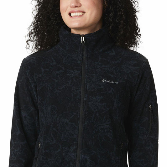 Columbia Women Black Fast Trek Printed Jkt