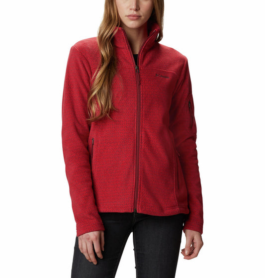 Columbia Women Red Fast Trek Printed Jkt