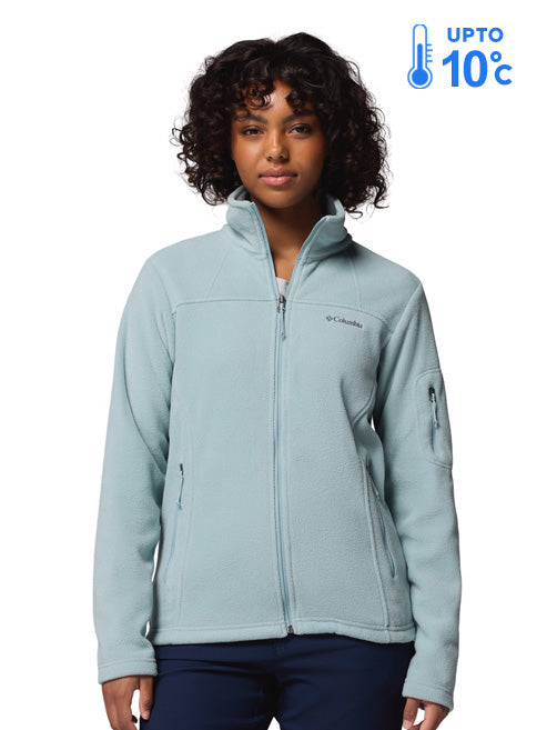 Columbia Women Blue Fast Trek II Fleece Jacket (Plus Size)