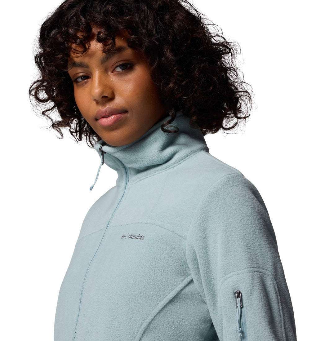 Columbia Women Blue Fast Trek II Fleece Jacket (Plus Size)