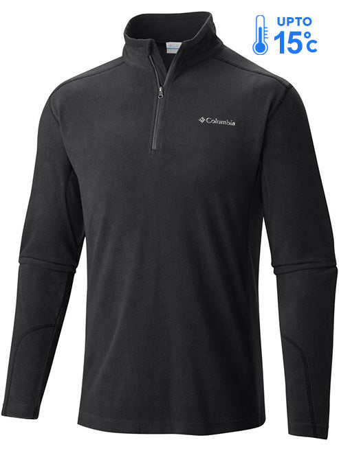 Columbia Men Black Klamath Range II Half Zip (Sun Protection)