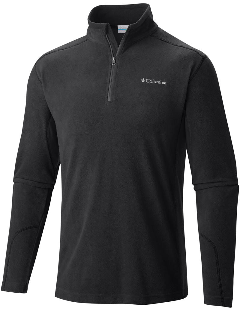 Columbia Men Black Sun Protection Klamath Range II Half Zip Fleece