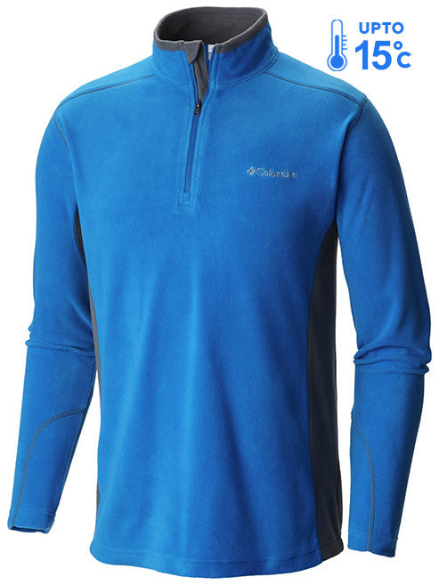 Columbia Men Navy Blue UPF 50 Klamath Range II Fleece Jacket