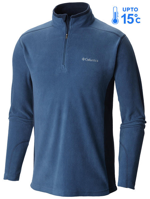 Columbia Men Blue Klamath Range II Half Zip (Sun Protection)