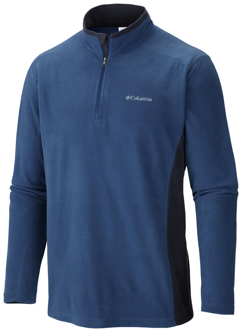 Columbia Men Blue Sun Protection Klamath Range II Half Zip Fleece