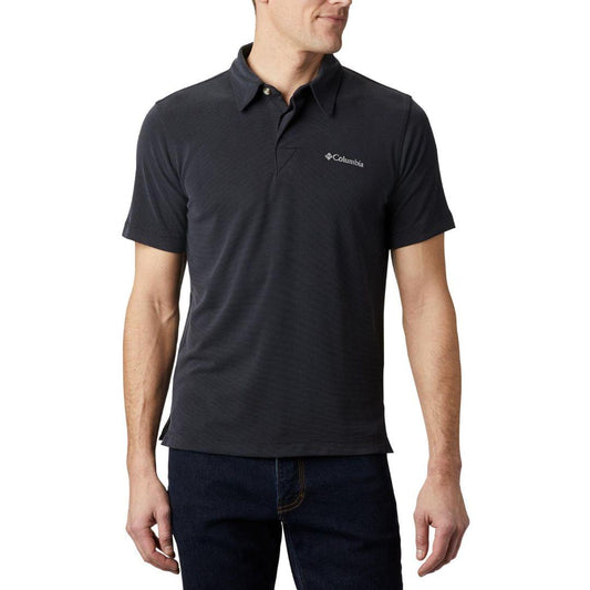 Columbia Men Black Sun Ridge Polo T-Shirt
