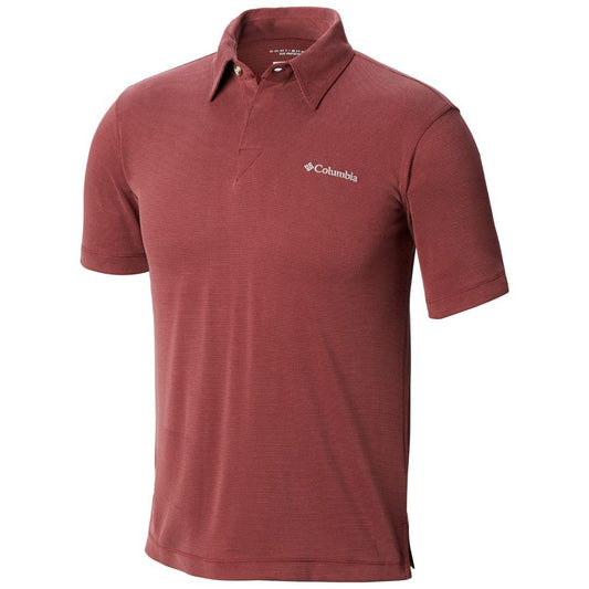 Columbia Men Maroon Sun Ridge Polo T-Shirt