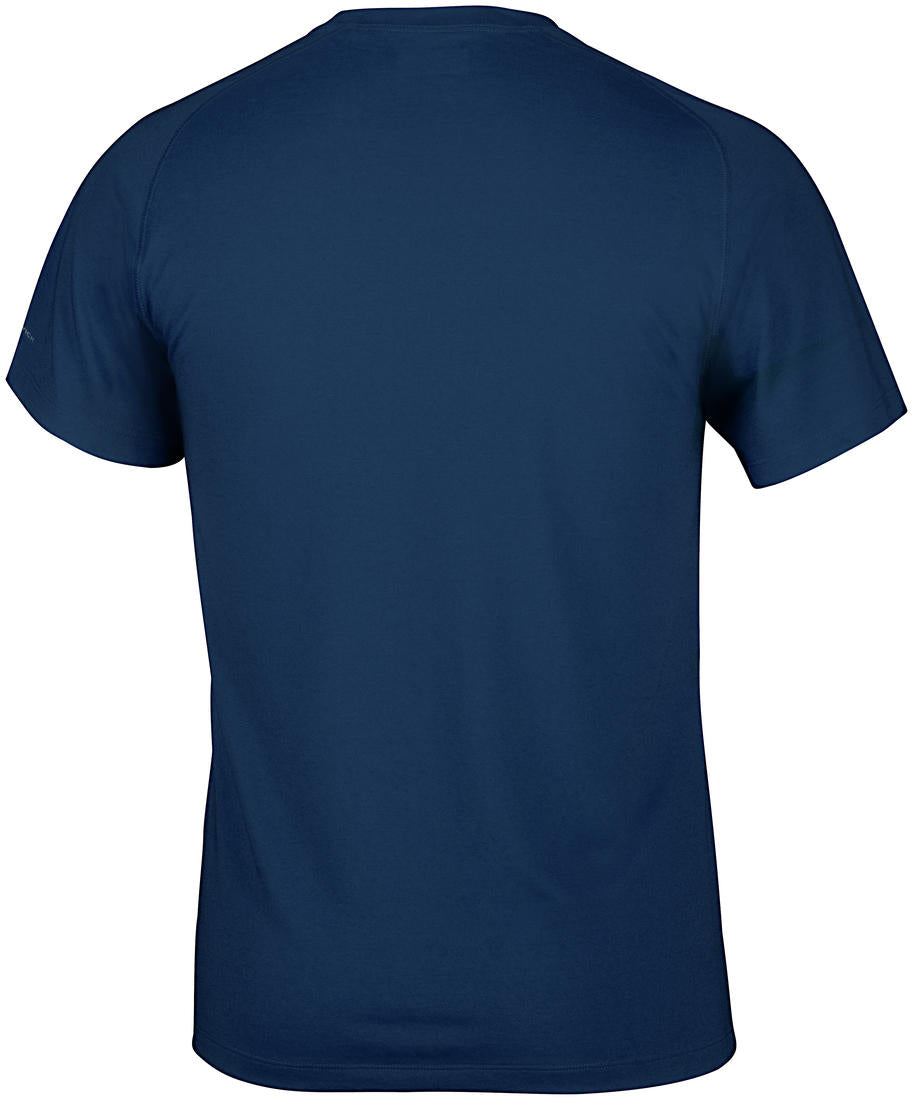 Columbia Men Blue Mountain Tech Logo S S Crew (Sun Protection)