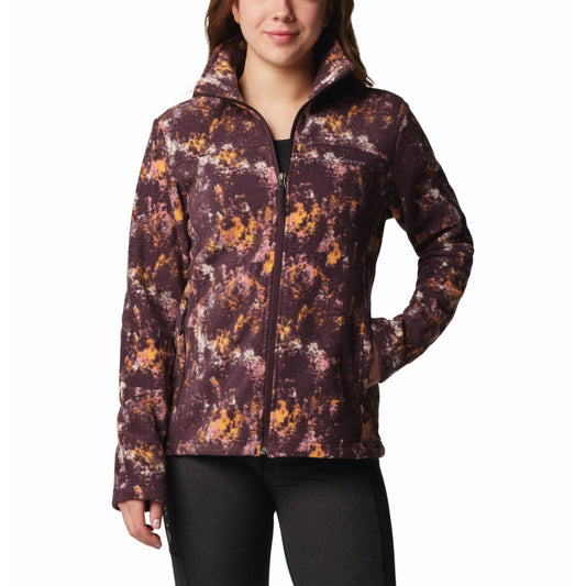 Columbia Women Red Fast Trek Printed Jkt