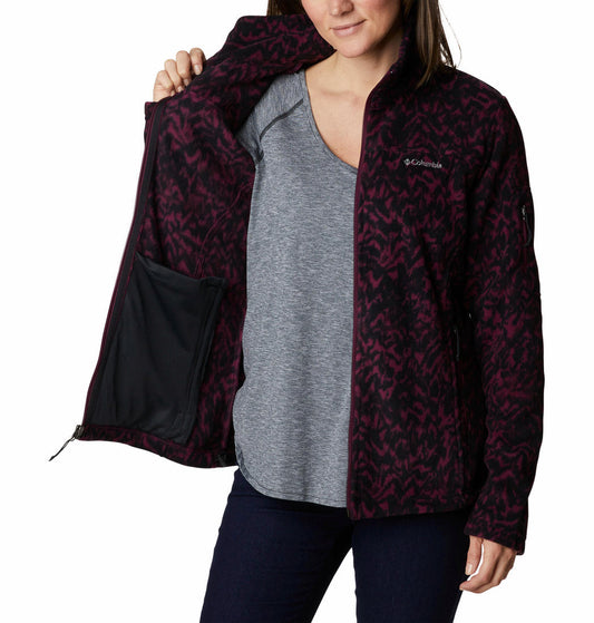 Columbia Women Purple Fast Trek Printed Jkt