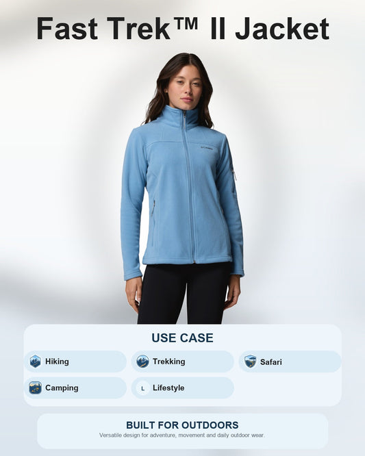 women blue fast trek ii fleece jacket