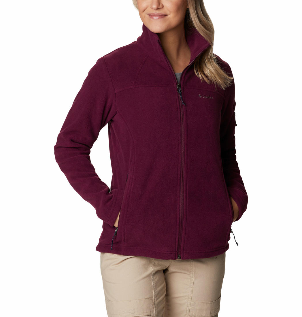 Columbia Women Maroon Fast Trek II Fleece Jacket