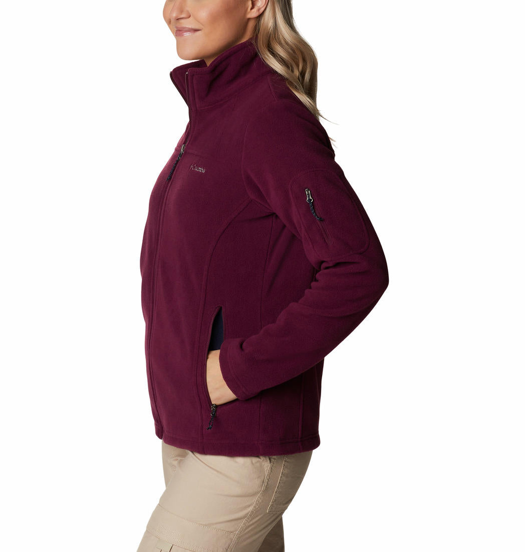 Columbia Women Maroon Fast Trek II Fleece Jacket