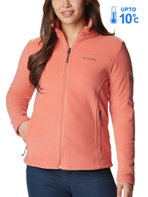 Columbia Women Orange Fast Trek II Fleece Jacket