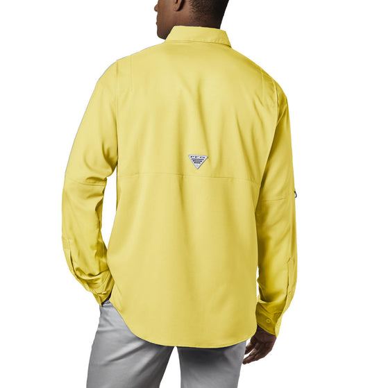 Columbia Men Yellow Omni-Wick Tamiami II Long Sleeve Shirt