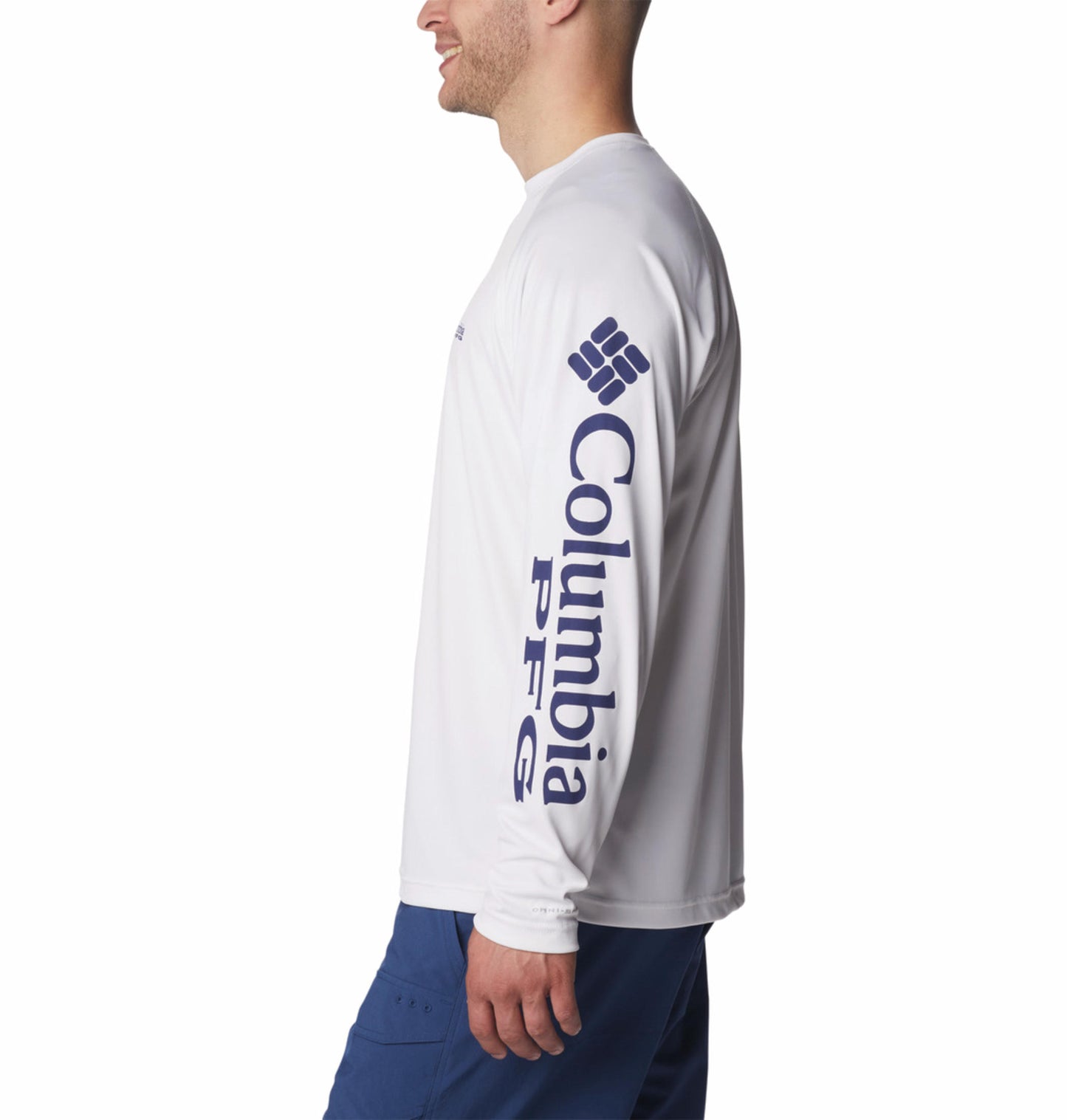 Columbia Mens White Omni-Shade Broad Spectrum Terminal Tackle Long Sleeve Shirt Tshirt