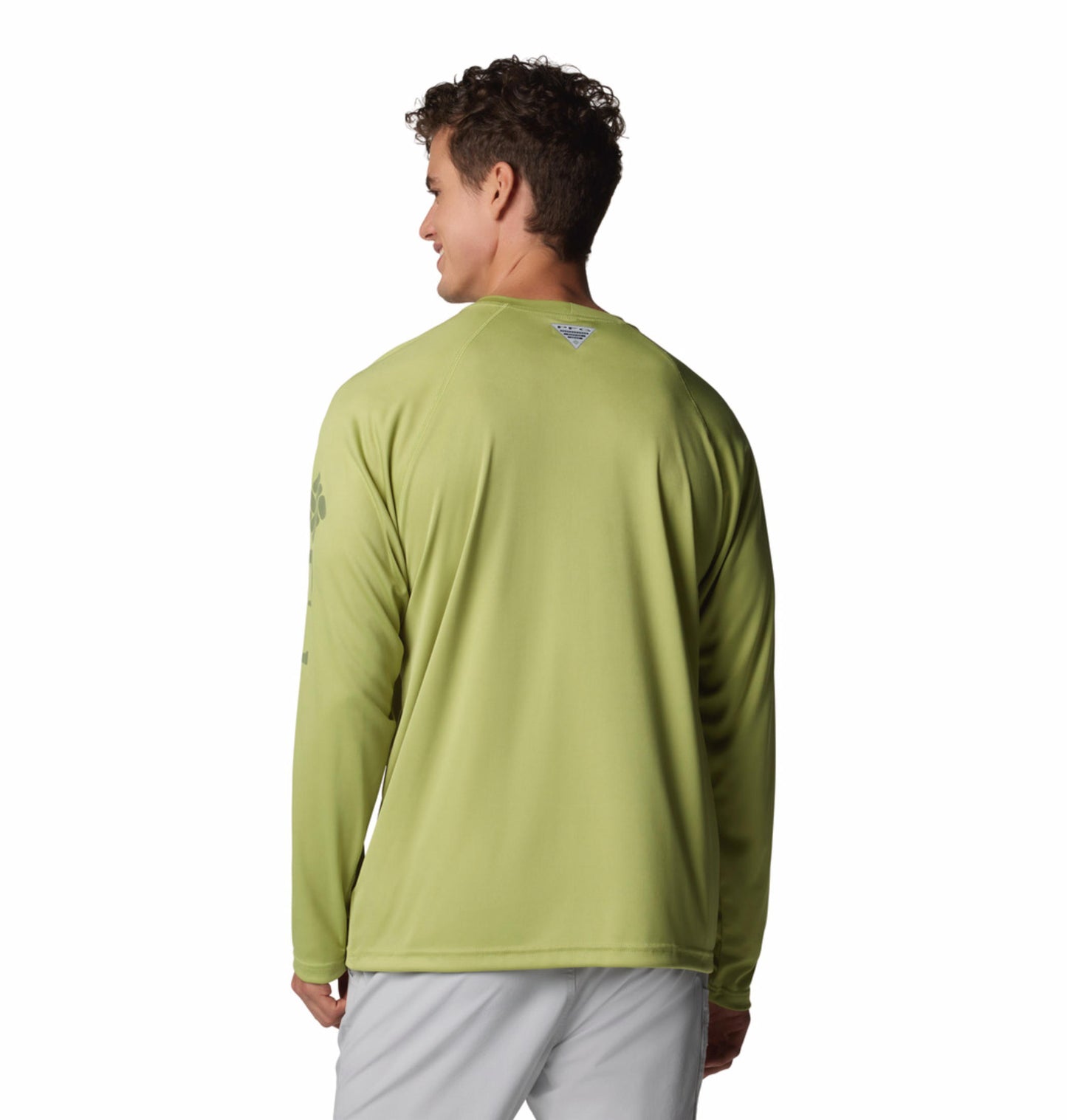 Columbia Mens Green Omni-Shade Broad Spectrum Terminal Tackle Long Sleeve Shirt