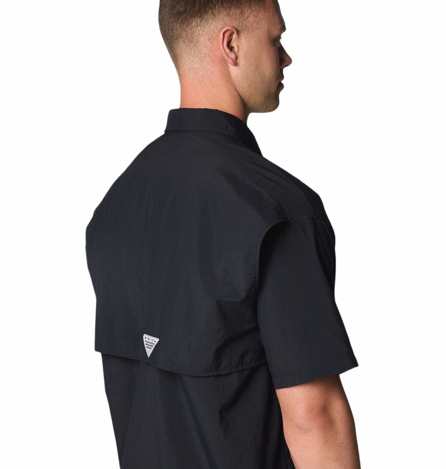 Columbia Men's Black Omni-Shade Bahama II UPF 50 Fishing Shirt