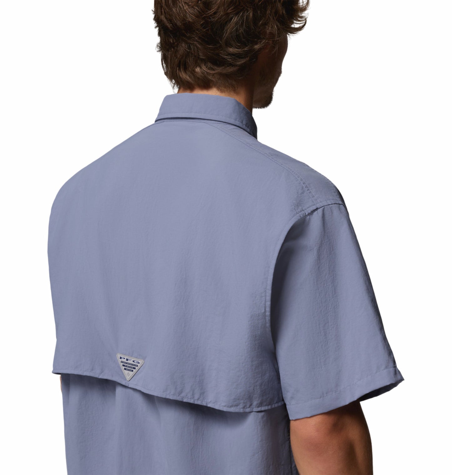 Columbia Men Blue Omni-Shade Bahama II Short Sleeve Shirt