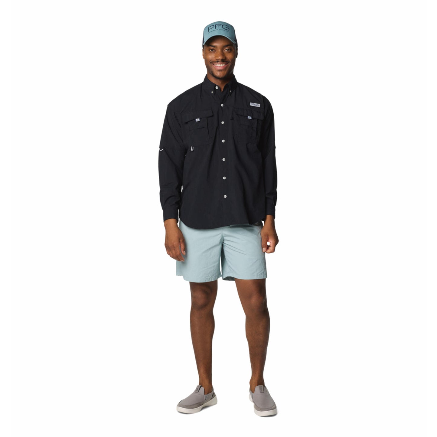 Columbia Mens Black Bahama II Long Sleeve Shirt