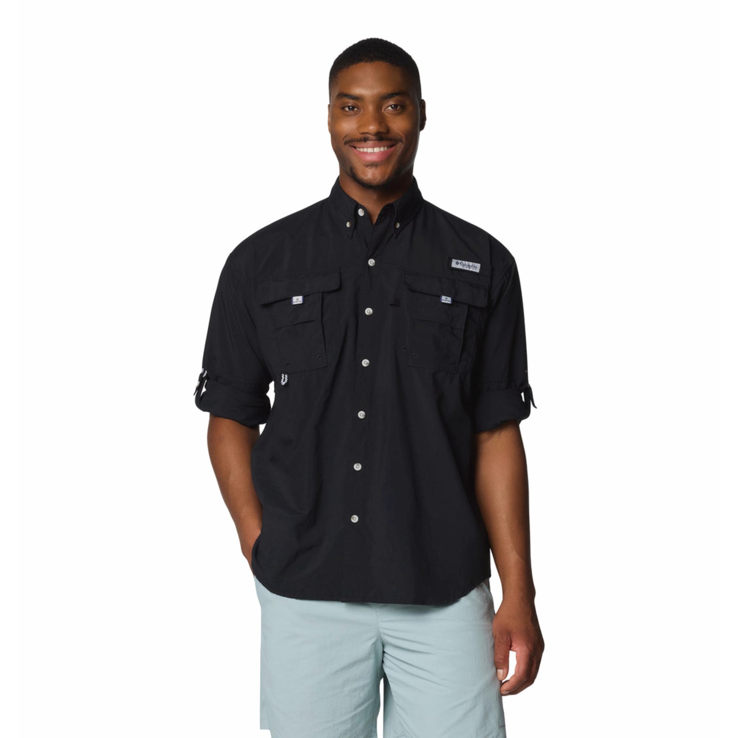 Columbia Mens Black Bahama II Long Sleeve Shirt