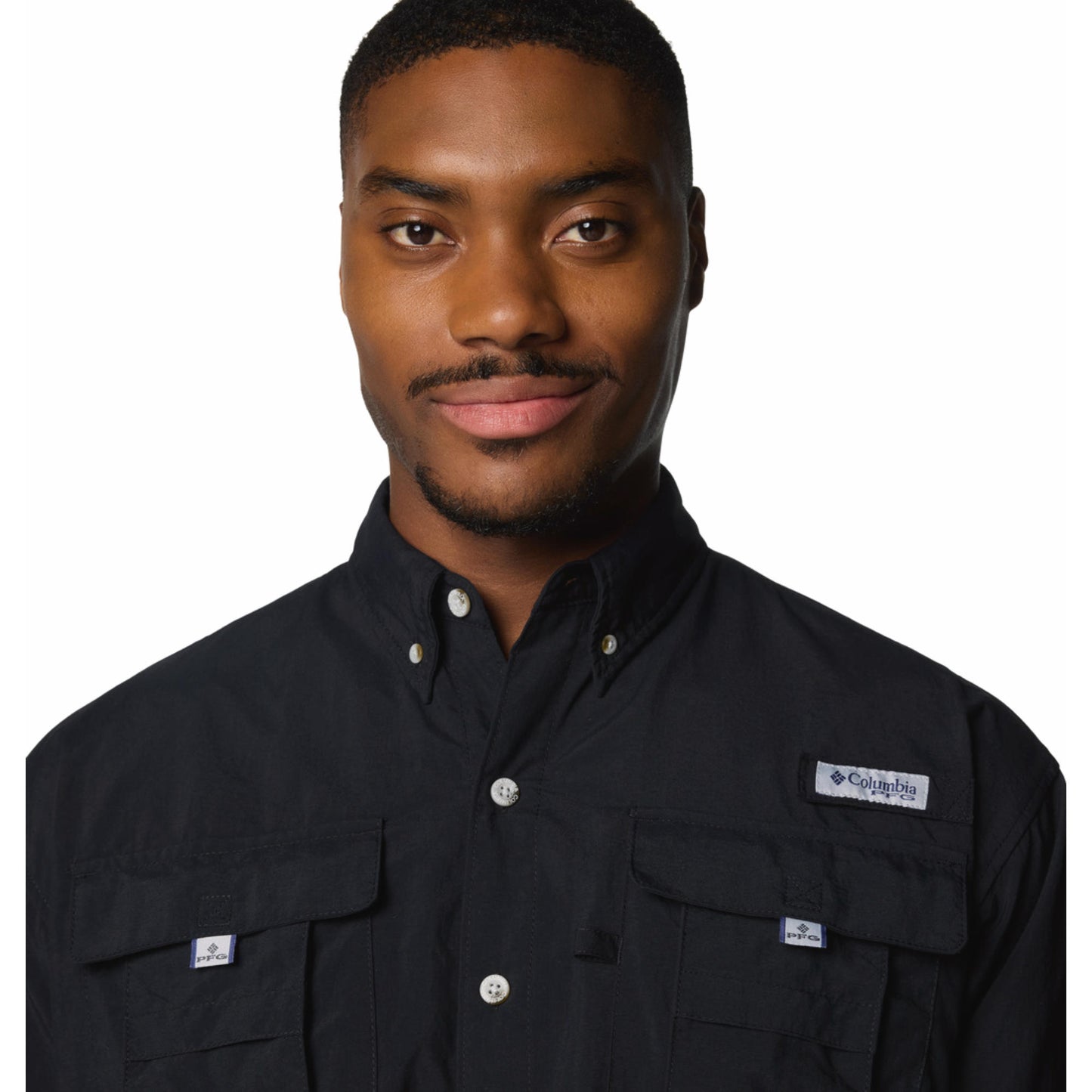Columbia Mens Black Bahama II Long Sleeve Shirt