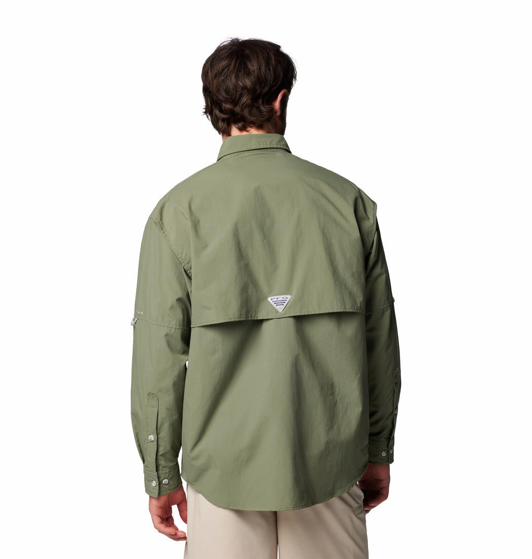 Columbia Mens Green Bahama II Long Sleeve Shirt