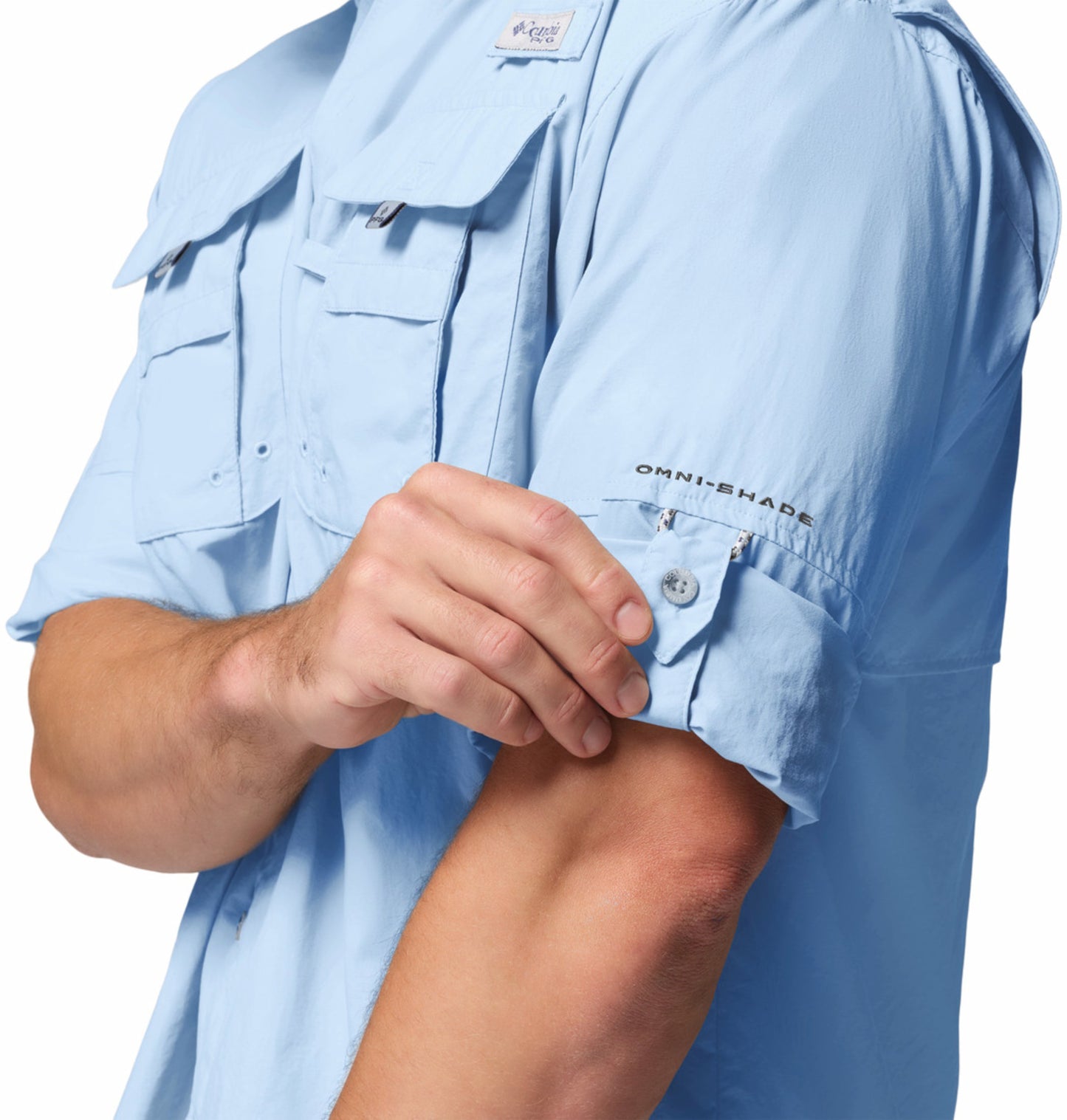 Columbia Men Blue Omni-Shade Bahama II Long Sleeve Shirt