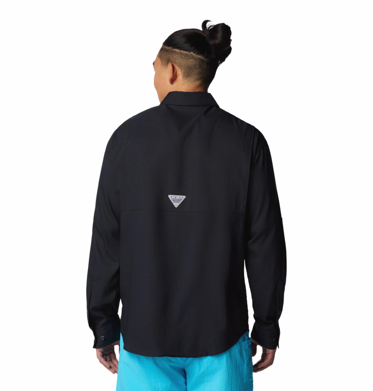 Columbia Mens Black Omni-Wick Tamiami II Long Sleeve Shirt