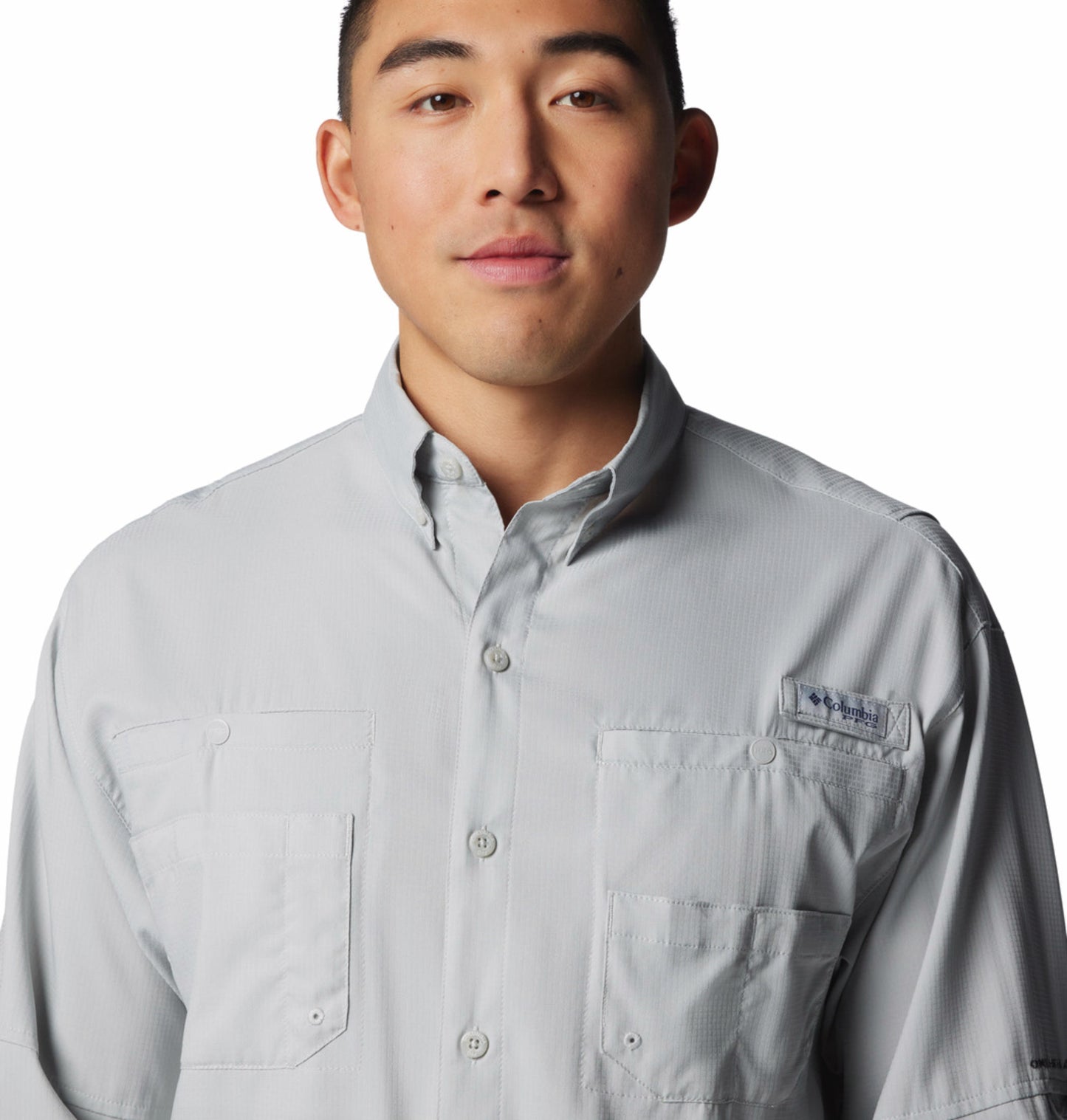 Columbia Mens Grey Omni-Wick Tamiami II Long Sleeve Shirt