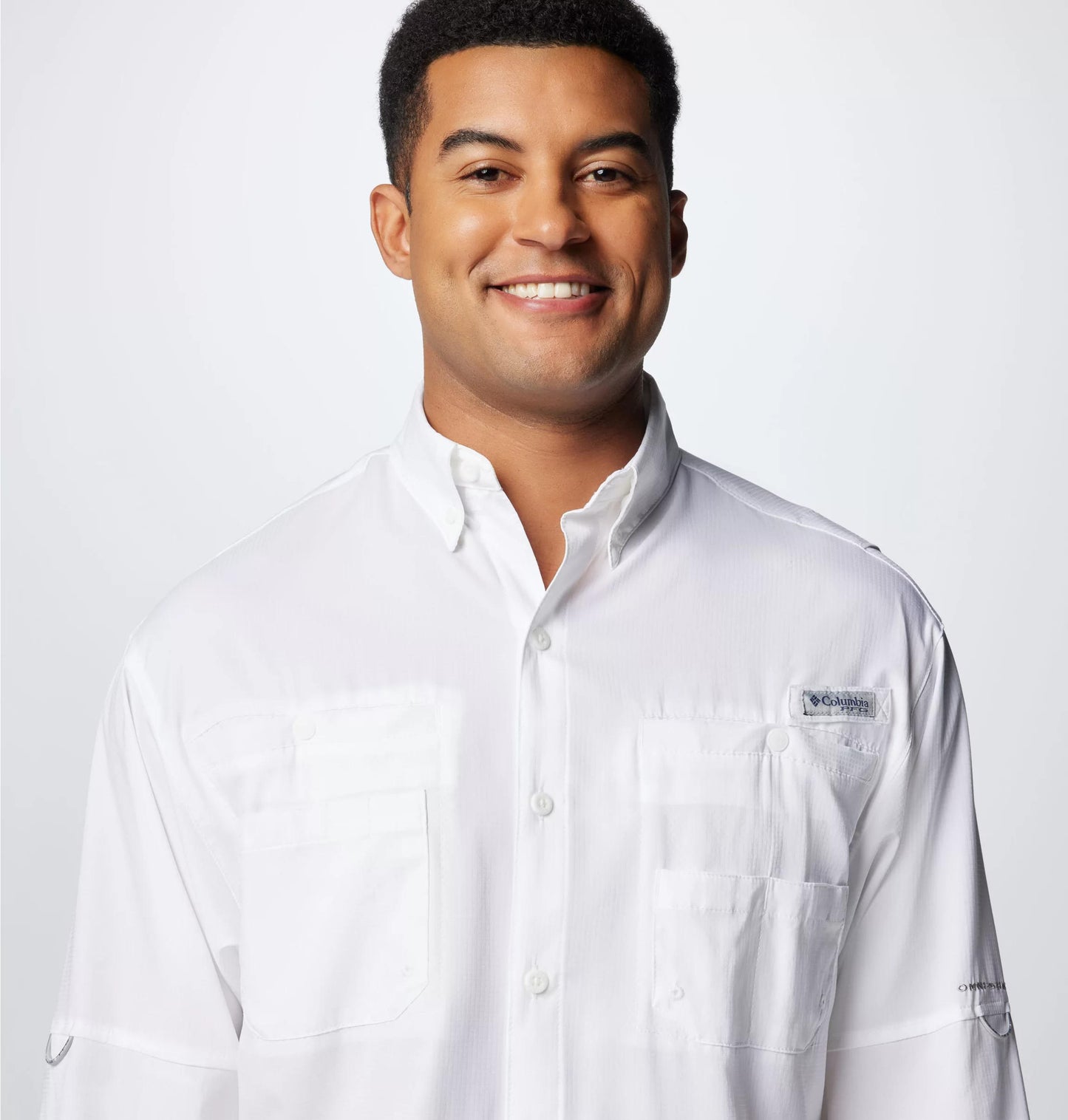 Columbia Mens White Omni-Wick Tamiami II Long Sleeve Shirt