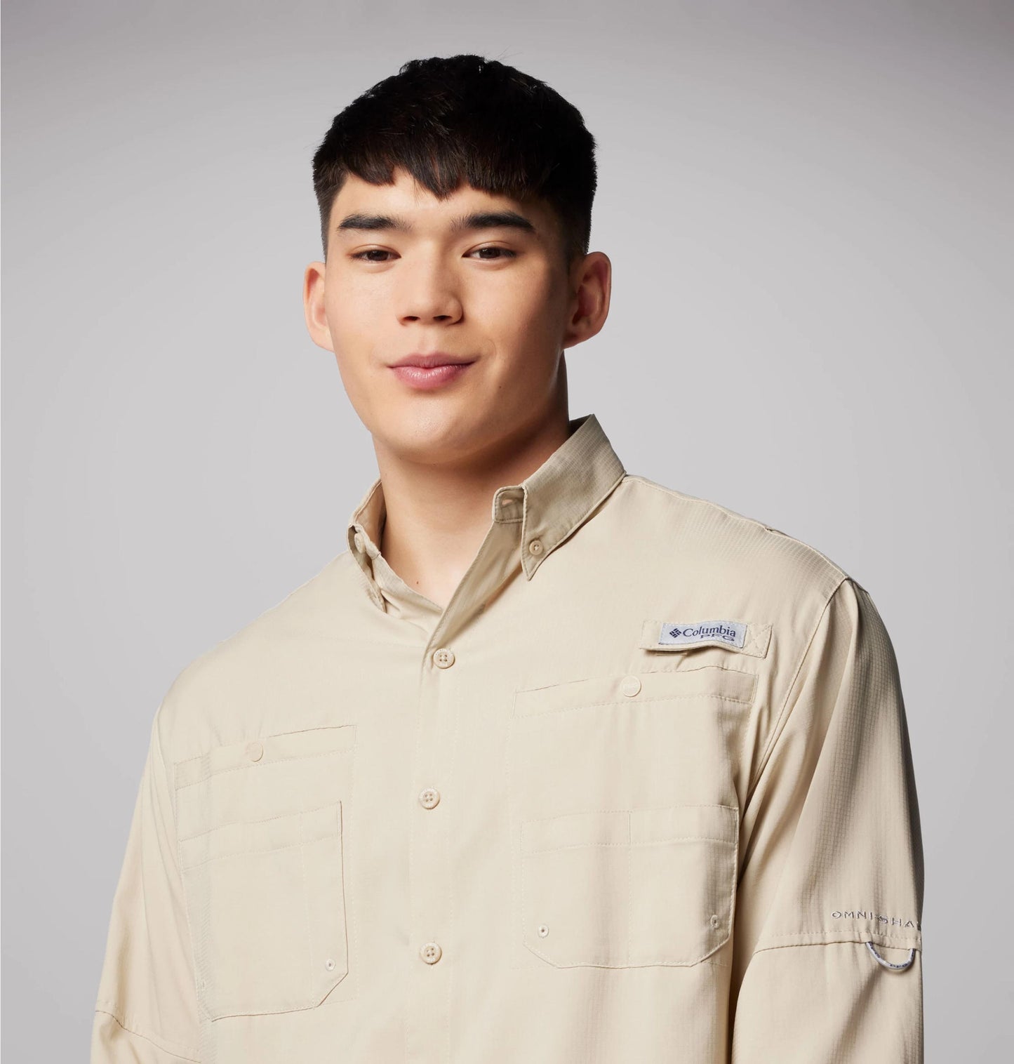 Columbia Mens White Omni-Wick Tamiami II Long Sleeve Shirt