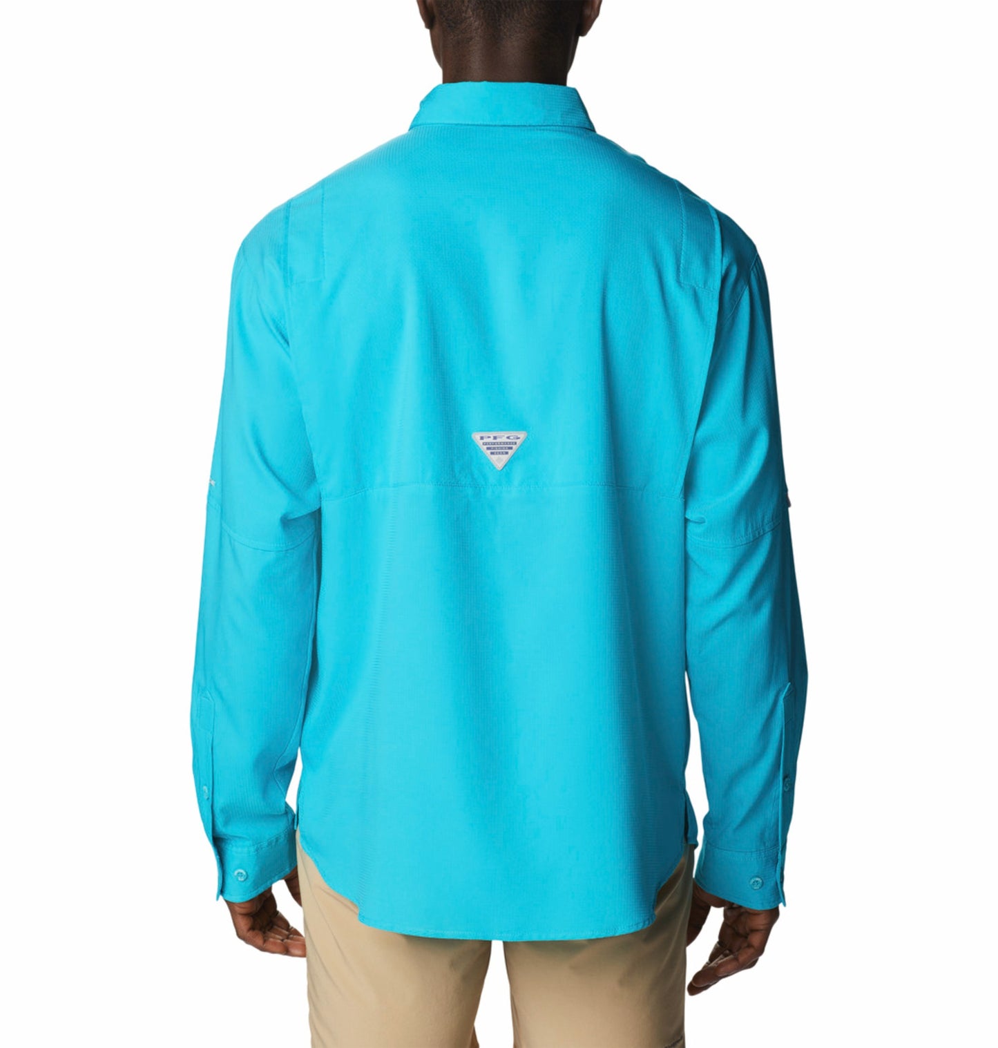 Columbia Men Blue Omni-Shade Tamiami II Long Sleeve Shirt