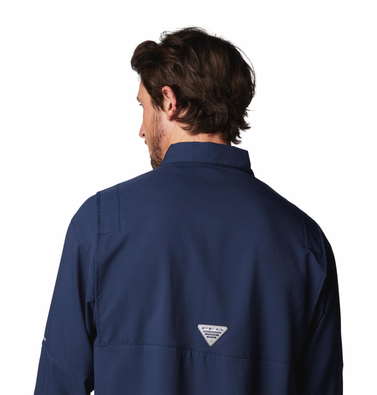 Columbia Mens Navy Blue Omni-Wick Tamiami II Long Sleeve Shirt