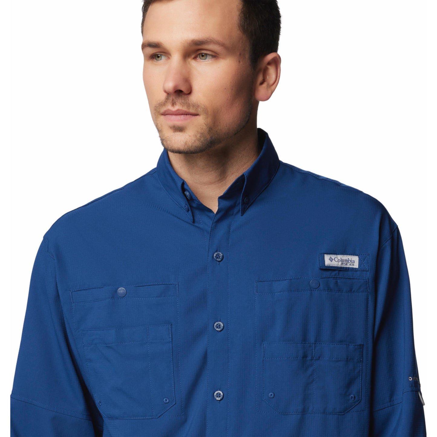 Columbia Mens Blue Tamiami II Long Sleeve Shirt