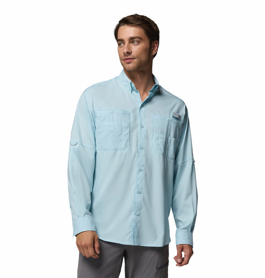 Columbia Men’s Blue Omni-Shade Tamiami II Long Sleeve Shirt