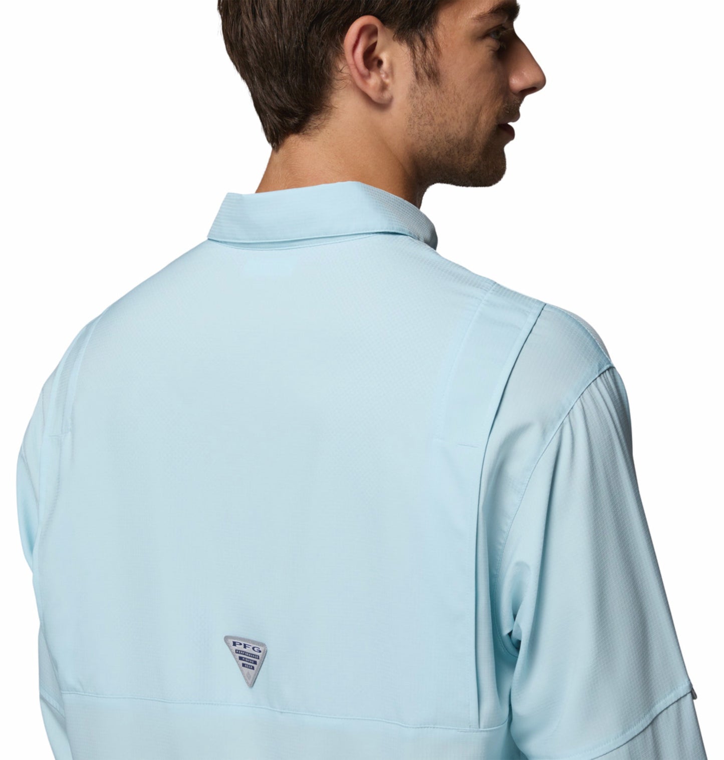 Columbia Men Blue Omni-Shade Tamiami II Long Sleeve Shirt