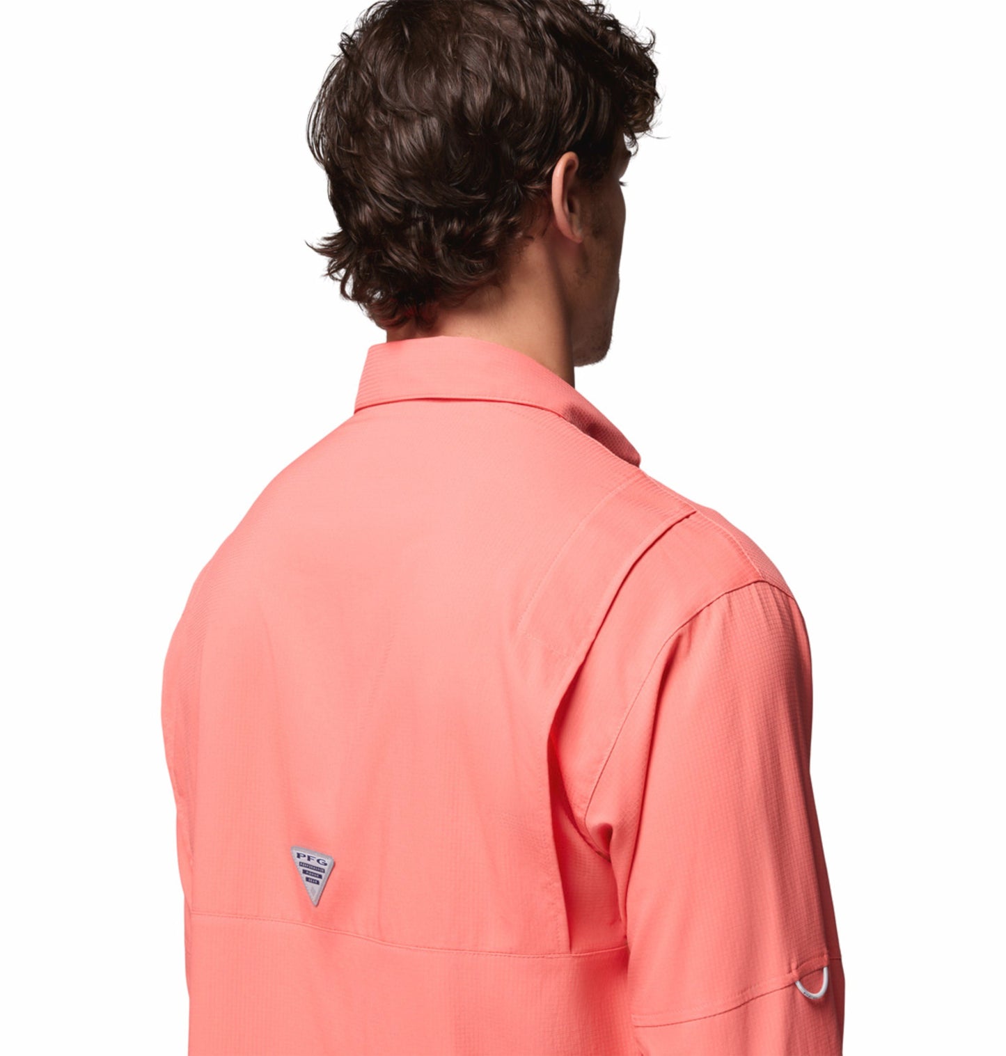 Columbia Men Orange Omni-Shade Tamiami II Long Sleeve Shirt