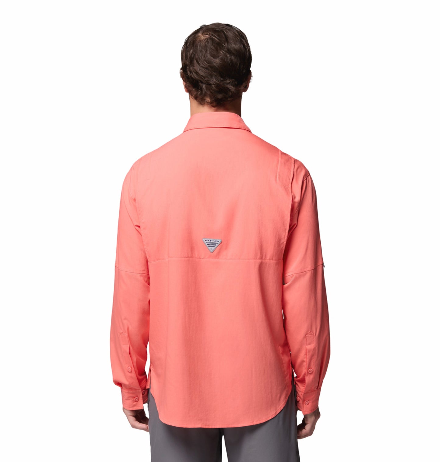 Columbia Men Orange Omni-Shade Tamiami II Long Sleeve Shirt