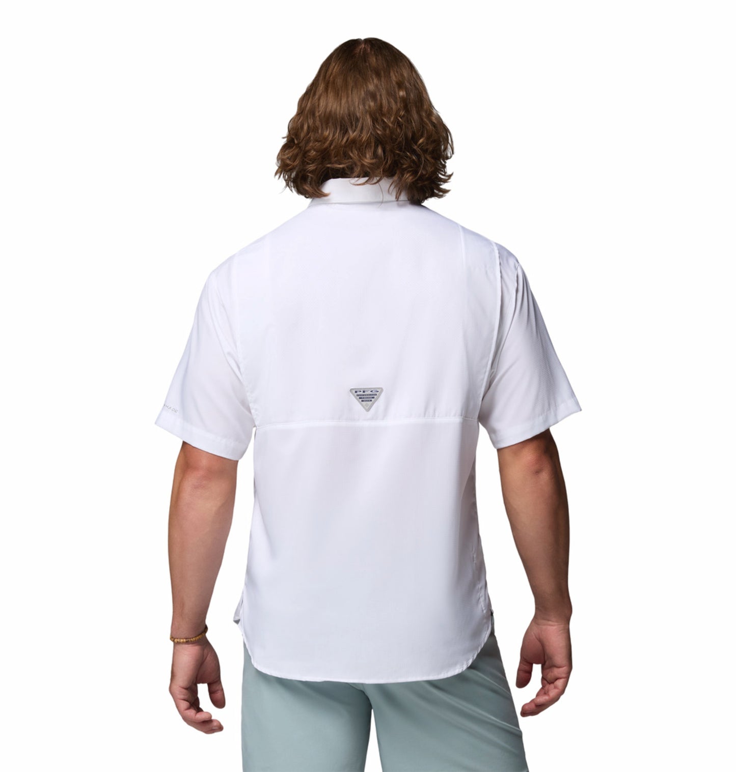 Columbia Men White Omni-Shade Tamiami II Short Sleeve Shirt